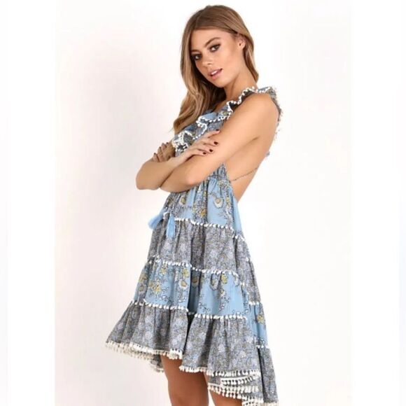 Floral Puff Sleeve Dress size2 - Picture 6 of 9